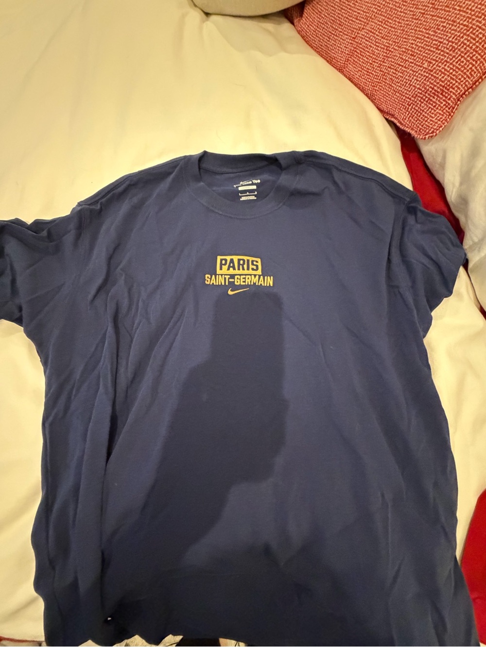 Nike Paris Saint-Germain PSG Navy Gold Tee Size Large (Loose Fit)
